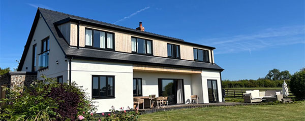 The finished result - a fabulous energy efficient home in Monmouth re-built by Nick Oxford Builder